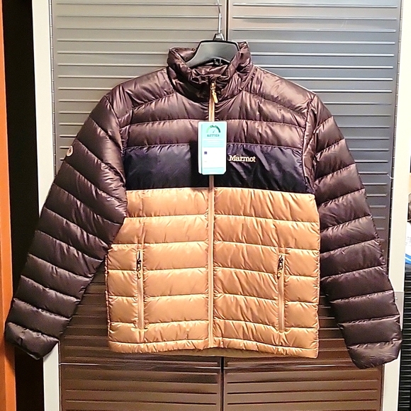 Marmot Ares Jacket Medium NWT! Black, Brown and Tan! - Picture 1 of 12